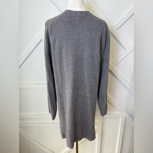 Barefoot Dreams CozyChic Ultra Lite Wide Collar Jacket Gray Size Medium - Picture 7 of 12